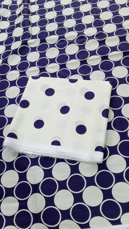 Digital printed unstitched 2-piece collection blue