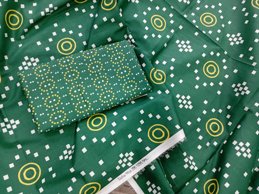 Digital printed unstitched 2-piece collection Green