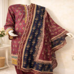 3 Piece Embroiderd Stitched Suit - DW21