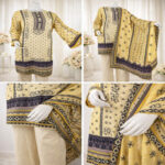 3 Piece Embroiderd Stitched Suit - DW23