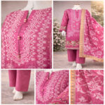 3 Piece Embroiderd Stitched Suit - DW24